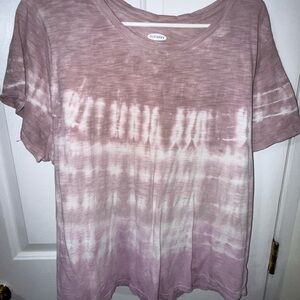 Old Navy Mauve Tie-Dye Short Sleeve Crew Tee